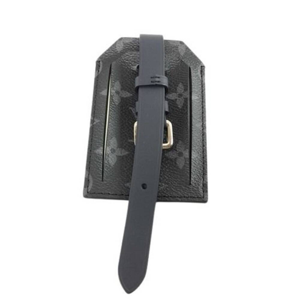 LOUIS VUITTON Louis Vuitton Name Tag Porte Adresse Black Monogram Eclipse Men's